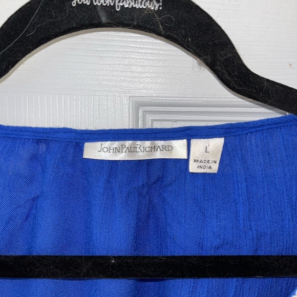 JohnPaulRichard Royal Blue Tunic with White Embroidery Large - Picture 2 of 3